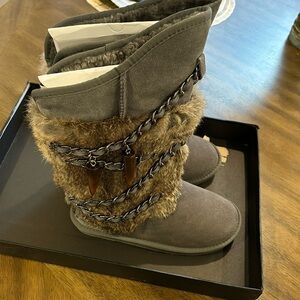 Suede and rabbit fur Atilla Australia Luxe